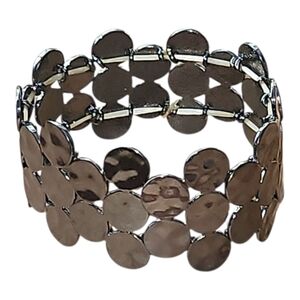 Stretch Bracelet. Black, Metal New.